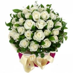 send 18 white roses in bouquet to japan