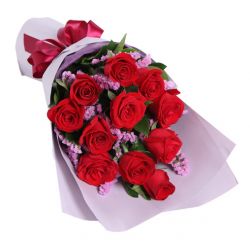 send a bouquet of 12 red roses to japan