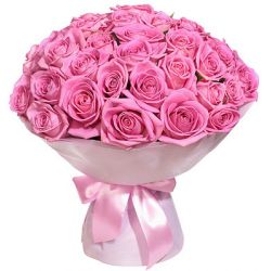 send 100 pink roses in bouquet to japan