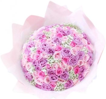 send 100 mixed roses bouquet to japan